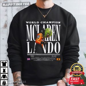 World Champion Lando Norris McLaren 2025 F1 Merch T Shirt (4)