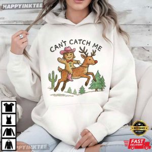 Gingerbread Girl Can't Catch Me Christmas T Shirt (3)