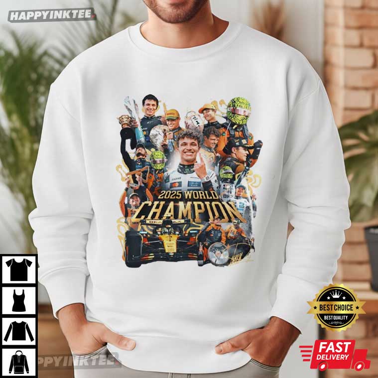 Lando Norris 2025 F1 World Champion T-Shirt Lando Norris 2025 F1 World Champion T-Shirt