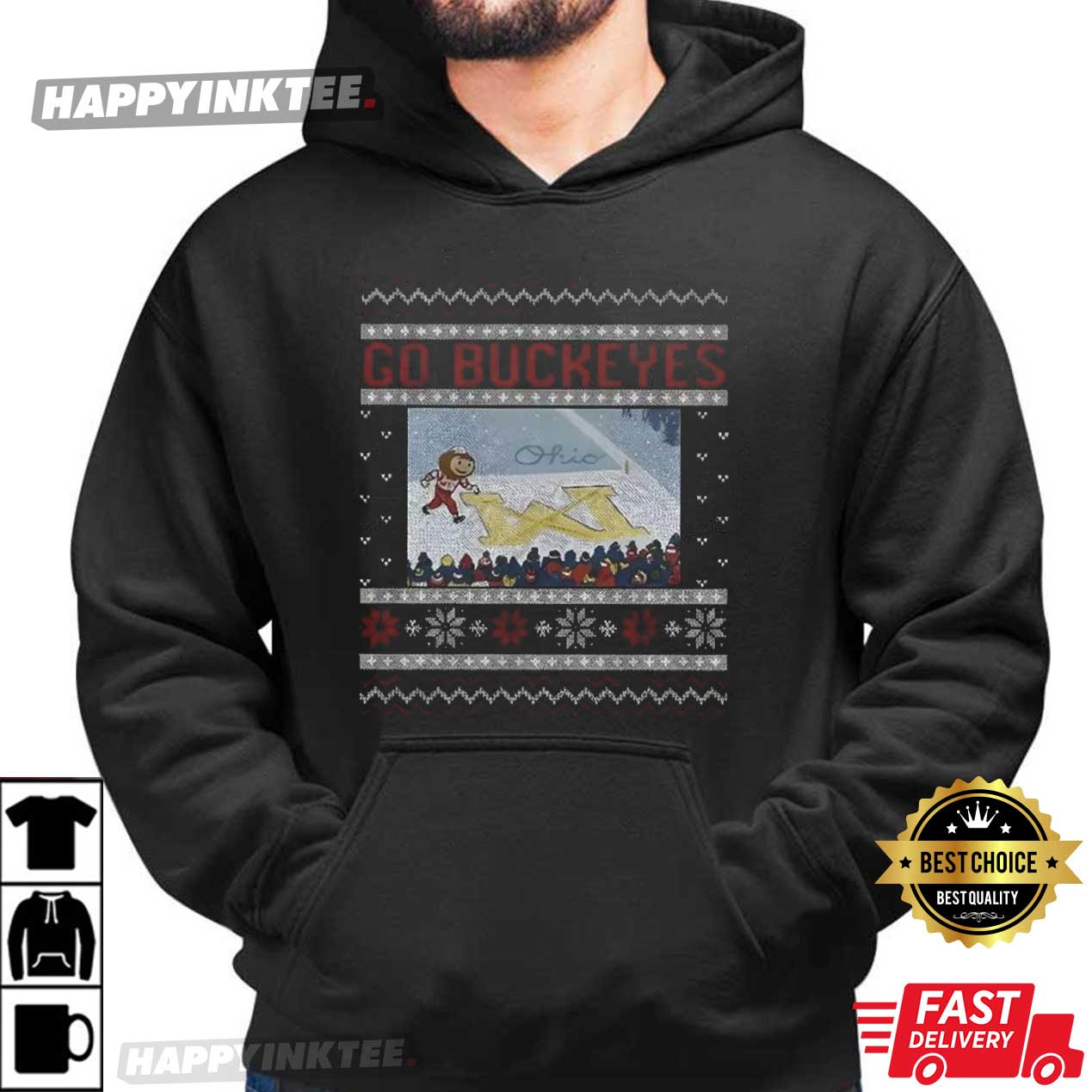 Brutus Ohio State Snow Fan Brutus Vs Michigan Game Day T-Shirt Brutus Ohio State Snow Fan Brutus Vs Michigan Game Day T-Shirt