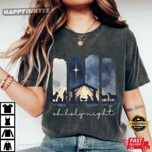 Christian Faith Oh Holy Night Christmas T Shirt (2)