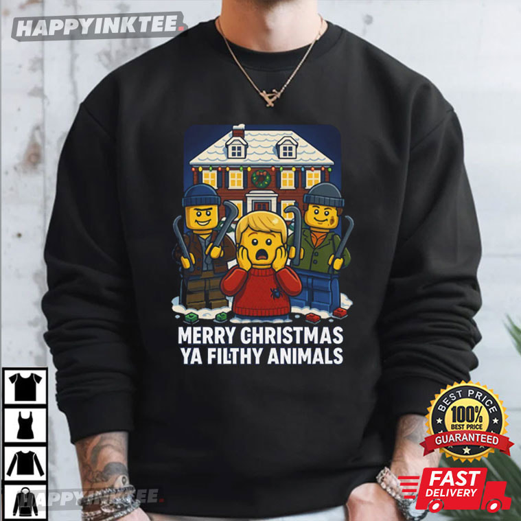 Home Alone LEGO Merry Christmas Ya Filthy Animals AFOL T-Shirt Home Alone LEGO Merry Christmas Ya Filthy Animals AFOL T-Shirt