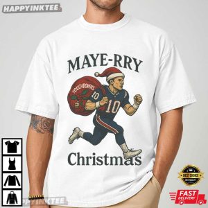 NFL New England Patriots Drake Maye Funny Christmas T-Shirt