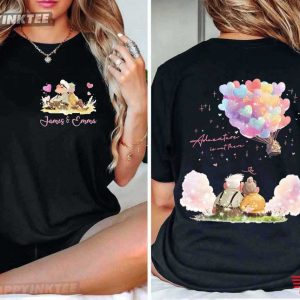 Valentine Balloon House Adventure Is Out There Custom Name T-Shirt