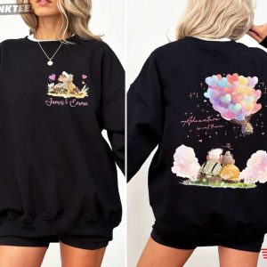 Valentine Balloon House Adventure Is Out There Custom Name T Shirt (2)