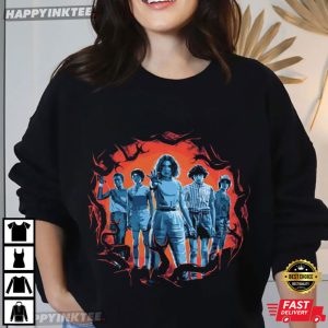 Eleven Friends Upside Down Stranger Things 80s Horror TV Show T Shirt (2)