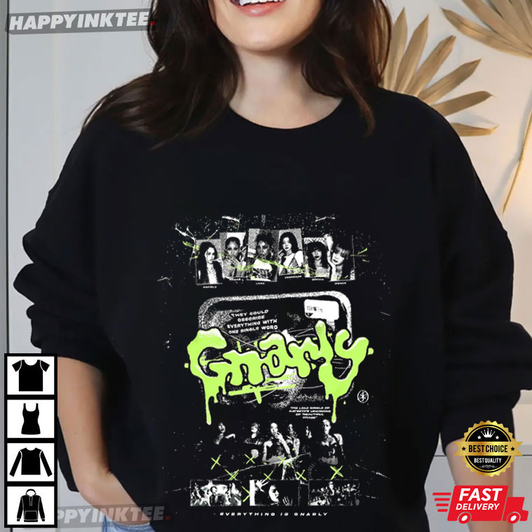 Katseye Gnarly The Beautiful Chaos Tour Kpop T-Shirt Katseye Gnarly The Beautiful Chaos Tour Kpop T-Shirt