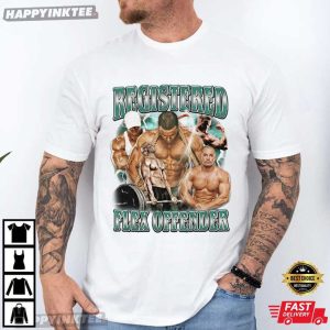 Registered Flex Offender Gym Meme Workout Fitness Bootleg T Shirt (2)