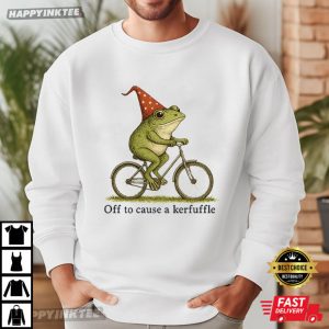 Funny Frog Off to Cause a Kerfuffle Weirdcore Meme T Shirt (3)