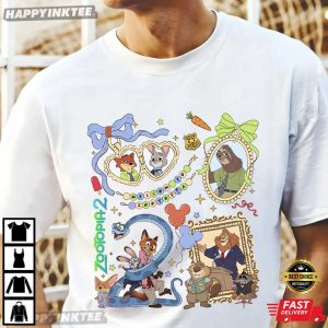 Disney Zootopia Movie 2 Characters Vintage T Shirt (1)