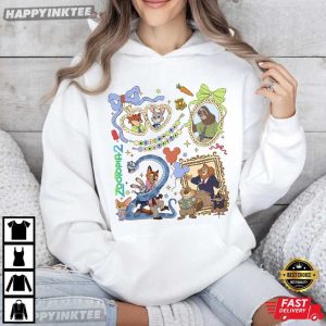 Disney Zootopia Movie 2 Characters Vintage T Shirt (3)