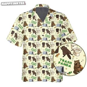 Drunk Raccoon Trash Panda Humor Hawaiian Shirt (2)