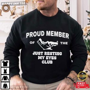 Just Resting My Eyes Club Funny Fathers Day Dad T Shirt (4)
