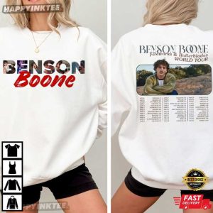 Benson Boone Fireworks And Rollerblades World Tour Music T Shirt (4)