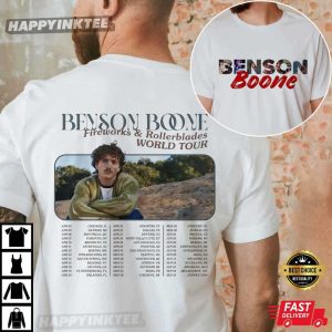 Benson Boone Fireworks And Rollerblades World Tour Music T-Shirt