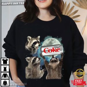 Three Raccoons Diet Coke Vintage Funny Meme T Shirt (4)