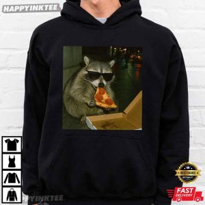Raccoon Eating Pizza Funny Meme T Shirt (4)