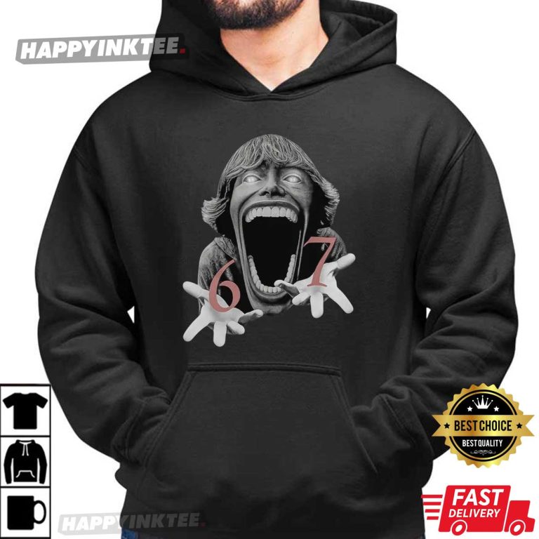Six Seven Horror Head 67 Meme Brainrot T-Shirt