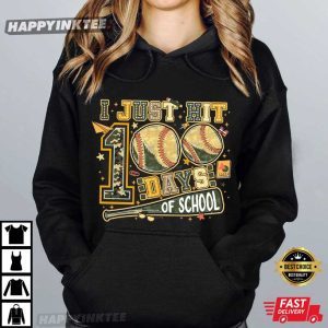 I Just Hit 100 Days Of School Baseball Camo T Shirt (2)