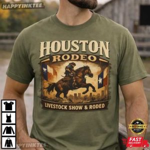 Houston Rodeo Livestock Show Rodeo Texas Western Cowboy T Shirt (2)