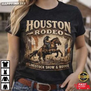 Houston Rodeo Livestock Show Rodeo Texas Western Cowboy T Shirt (3)