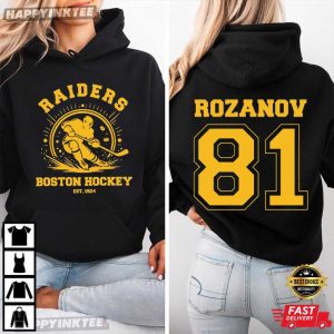 Ilya Rozanov 81 Raiders Boston Hockey Fan Heated Rivalry T Shirt (1)
