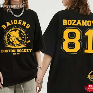 Ilya Rozanov 81 Raiders Boston Hockey Fan Heated Rivalry T Shirt (2)
