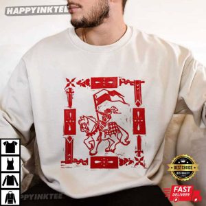 Blockprint Knights Medieval Joust Middle Ages Fantasy T Shirt (1)