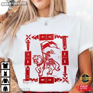 Blockprint Knights Medieval Joust Middle Ages Fantasy T Shirt (2)