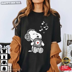 Snoopy Peanuts Cartoon Music Lover T Shirt (1)