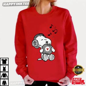 Snoopy Peanuts Cartoon Music Lover T Shirt (3)