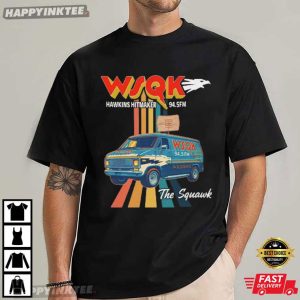 Stranger Things WSQK The Squawk 94.5 FM T Shirt (1)