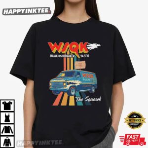 Stranger Things WSQK The Squawk 94.5 FM T Shirt (2)