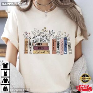TTPD Cat Albums as Books Eras Tour Music Lover Swiftie Gifts T Shirt (1)