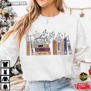 TTPD Cat Albums as Books Eras Tour Music Lover Swiftie Gifts T Shirt (2)