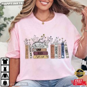 TTPD Cat Albums as Books Eras Tour Music Lover Swiftie Gifts T Shirt (3)