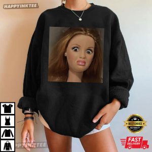 Funny Doll Face Trendy Meme Vintage 90s T Shirt (1)