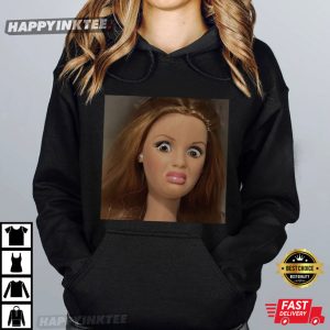 Funny Doll Face Trendy Meme Vintage 90s T Shirt (2)