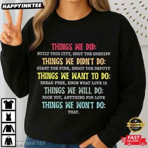 Things We Did Didn't Want Will Won't Do Retro Vintage T Shirt (4)