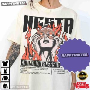 Nesta Archeron Valkyrie Sarah J Maas Acotar Gifts Velaris Bookish T-Shirt