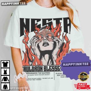 Nesta Archeron Valkyrie Sarah J Maas Acotar Gifts Velaris Bookish T Shirt (2)