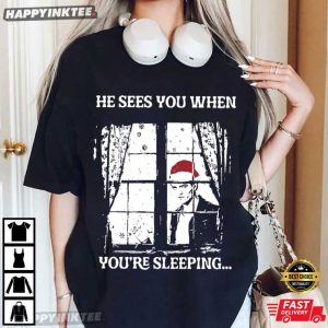Edward Cullen He Sees You When You’re Sleeping Christmas T-Shirt