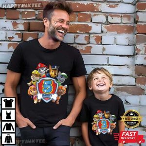 PAW Patrol Custom Name And Number Birthday Matching Family T-Shirt