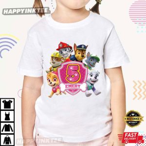 PAW Patrol Custom Name And Number Birthday Matching Family T Shirt (2)
