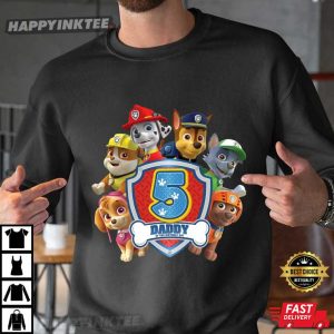 PAW Patrol Custom Name And Number Birthday Matching Family T Shirt (3)