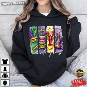 Mardi Gras Carnival Fleur De Lis Louisiana Crawfish Food Lover T Shirt (4)