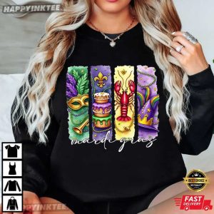 Mardi Gras Carnival Fleur De Lis Louisiana Crawfish Food Lover T Shirt (3)