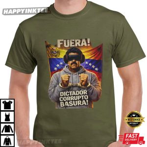 Fuera Dictador Corrupto Basura Maduro Captured Venezuela Libre T Shirt (2)