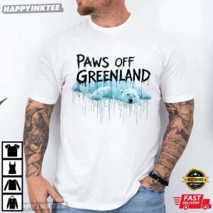Paws Off Greenland Polar Bear Greenland Pride Support T-Shirt