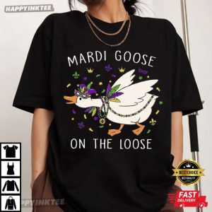 Mardi Goose On The Loose Mardi Gras Carnival Festival T Shirt (2)